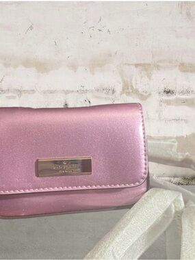 Kate Spade Kenzie Patent Fabric in Quartz Pink Wallet/ Crossbody NWT